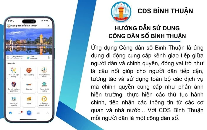 Tỉnh Bình Thuận triển khai ứng dụng công dân số cho người dân